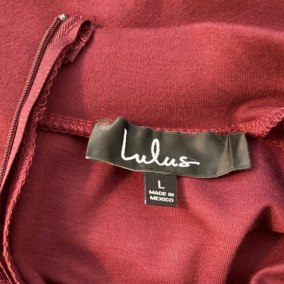 Trendy wine/merlot knit dress - Picture 5 of 6